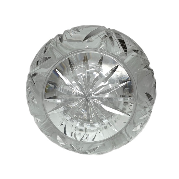 Vintage Cut Glass Decanter Pinwheel Hobstar Pattern - Picture 7 of 9